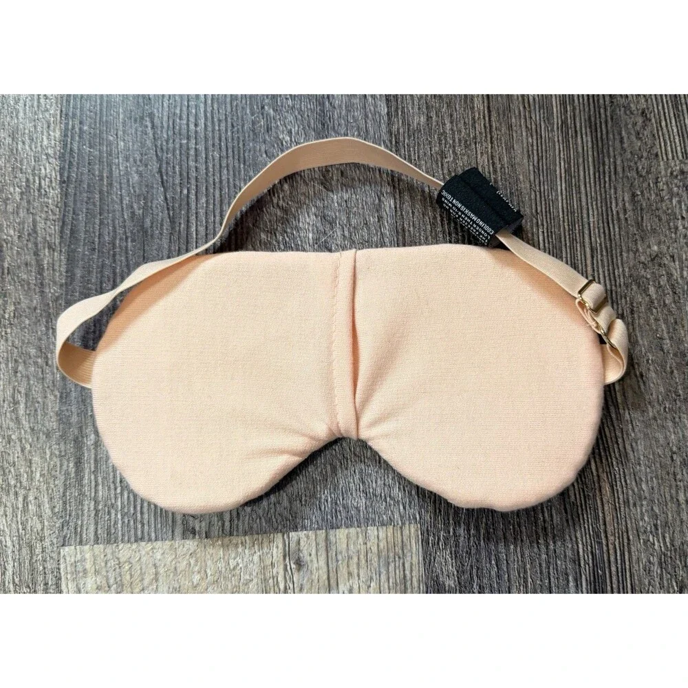 Free People Starry Eyed Leather Sleep Mask Blush Rose Gold Cooling Insert New
